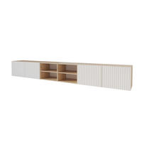 LOWBOARD KITO-W 3x100x40x41 cm - Artisan / Weiß - Weiß, Holzwerkstoff (300/40/41cm) - ALTDECOR