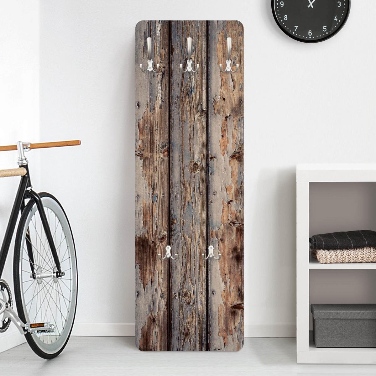 WANDGARDEROBE - Rustikale Bretter 34/105 cm - Braun, Holzwerkstoff (34/105/1.6cm) - Bilderwelten