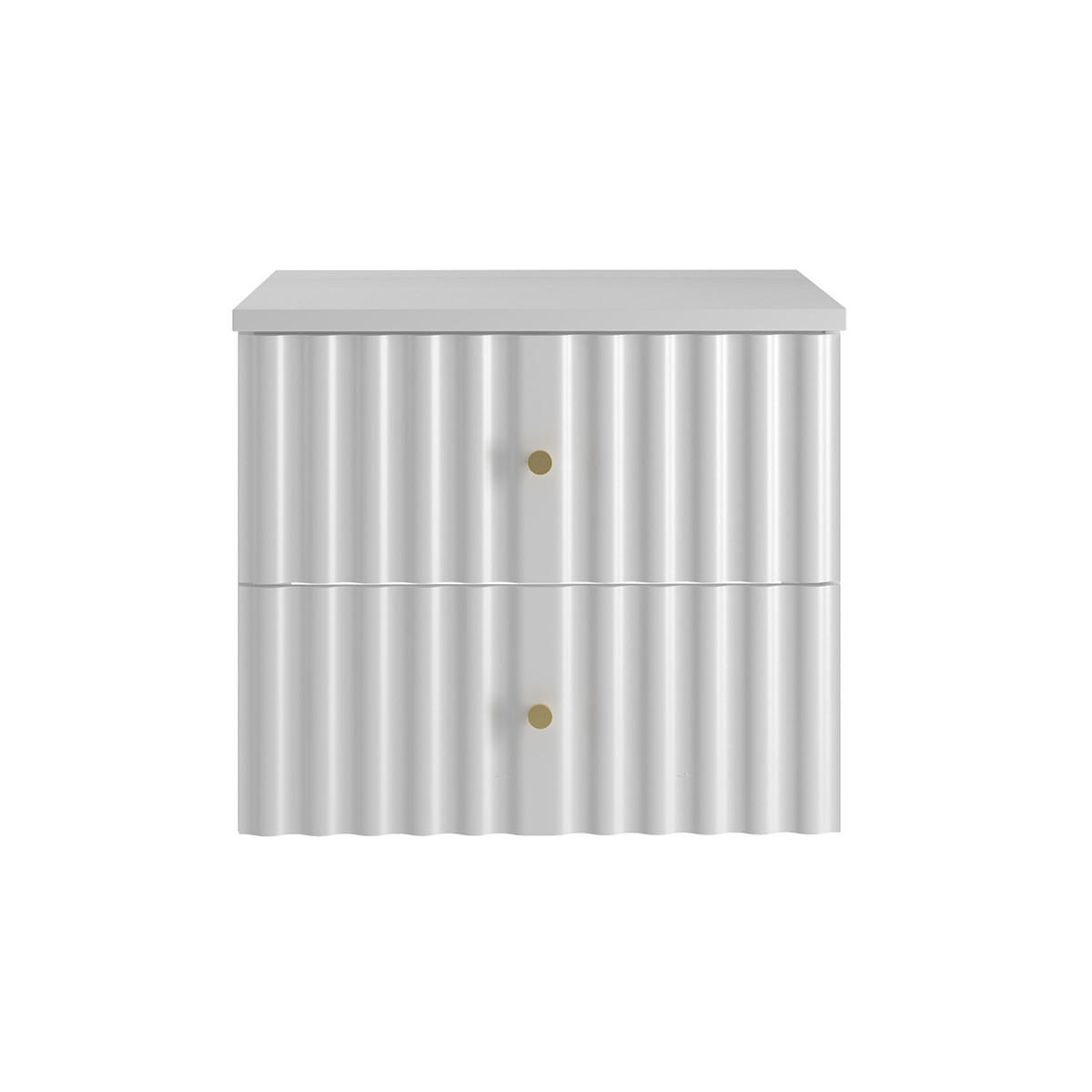 WASCHTISCHUNTERSCHRANK 60.6cm Izae Weiß - Weiß, Holzwerkstoff (60.6/52.2/46.5cm) - Petits-meubles