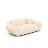 2-SITZER-SOFA Liva Creme Strukturstoff - Creme, Textil (200/70/93cm) - VAROYAL