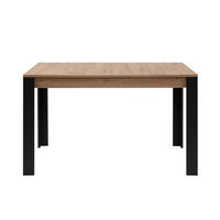 ESSTISCH AUSZIEHBAR artisan-eiche schwarz 75/100/80 cm - Eschefarben, Holzwerkstoff (86/80/75cm) - Calicosy