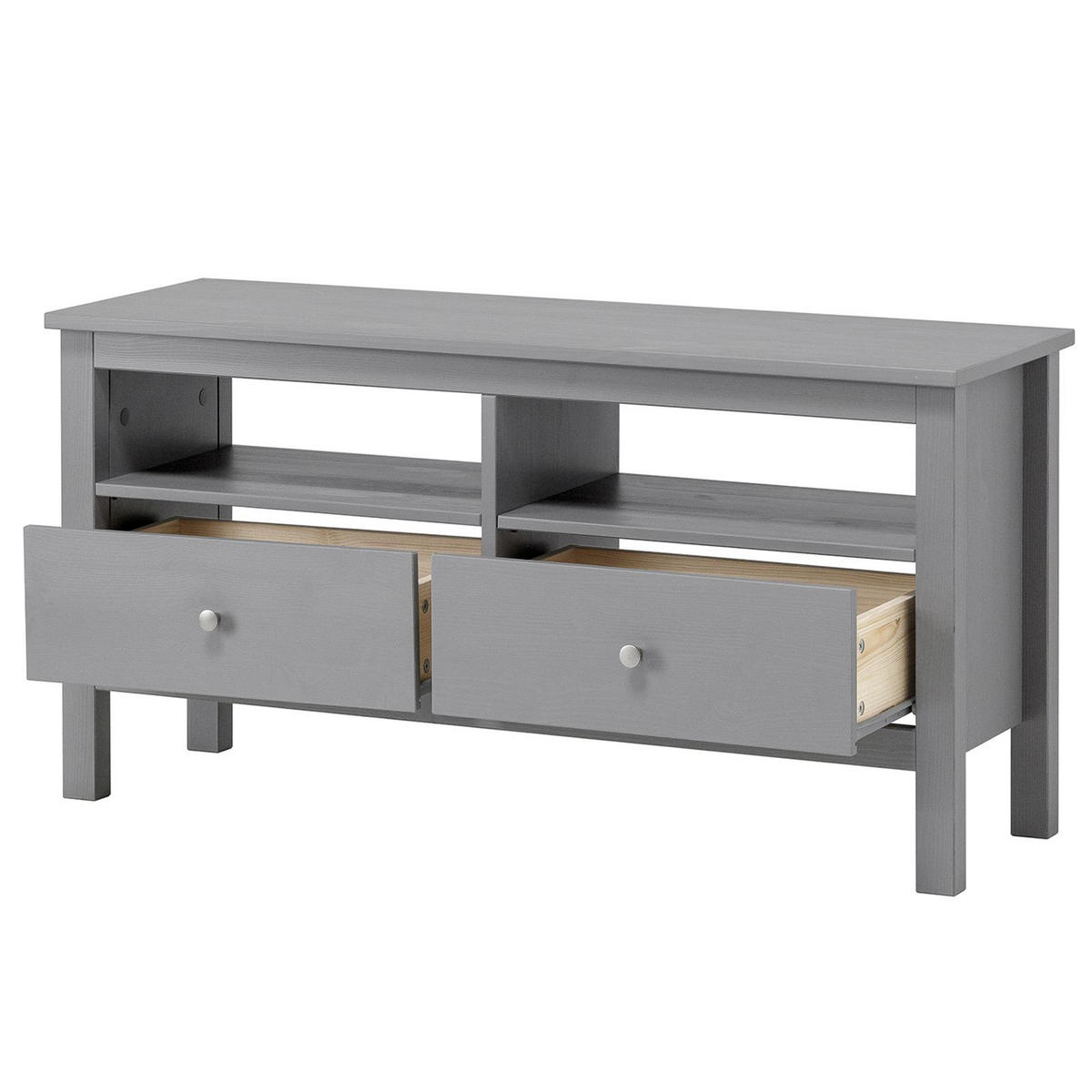 KOMMODE Massivholz 37/110/55 cm - Grau, Holz (110/55/37cm) - hagge home