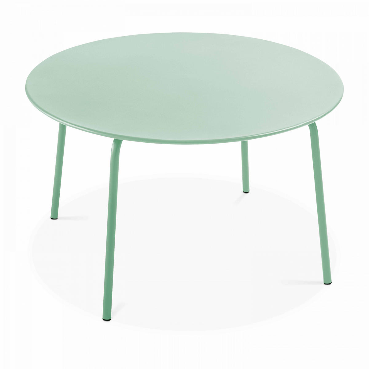GARTENTISCH , Salbeigrünen - Hellgrün, Metall (120/120/72cm) - Oviala