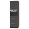 BACKOFEN-HOCHSCHRANK Kvantum D14/RU/3M Graphit Matt / Lava Matt 60 / 59 / 207cm - Dunkelgrau/Graphitfarben, Holz/Holzwerkstoff (60/207/59cm) - Feldmann-Wohnen