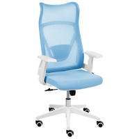 BÜROSTUHL Hellblau Bard - Hellblau, Textil (50/113/66cm) - Beliani