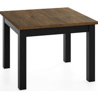 ESSTISCH Toren ausziehbar verlängerbar quadratisch, Eiche Braun Rustikal 90-190/90/76.5 cm - Alteiche/Schwarz, Holz/Holzwerkstoff (90/90/77cm) - WFL GROUP