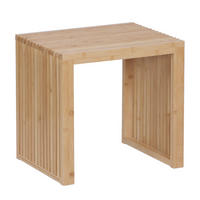 SITZBANK - Hellbraun, Holz/Textil (45/43/33cm) - Relaxdays