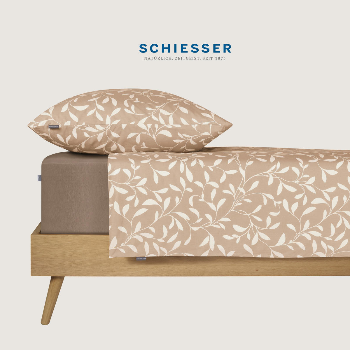 BETTWÄSCHESET Liliebeth - Renforcé - 2-teilig - 135 x 200 cm - Sand - Sandfarben, Textil (135/200cm) - SCHIESSER