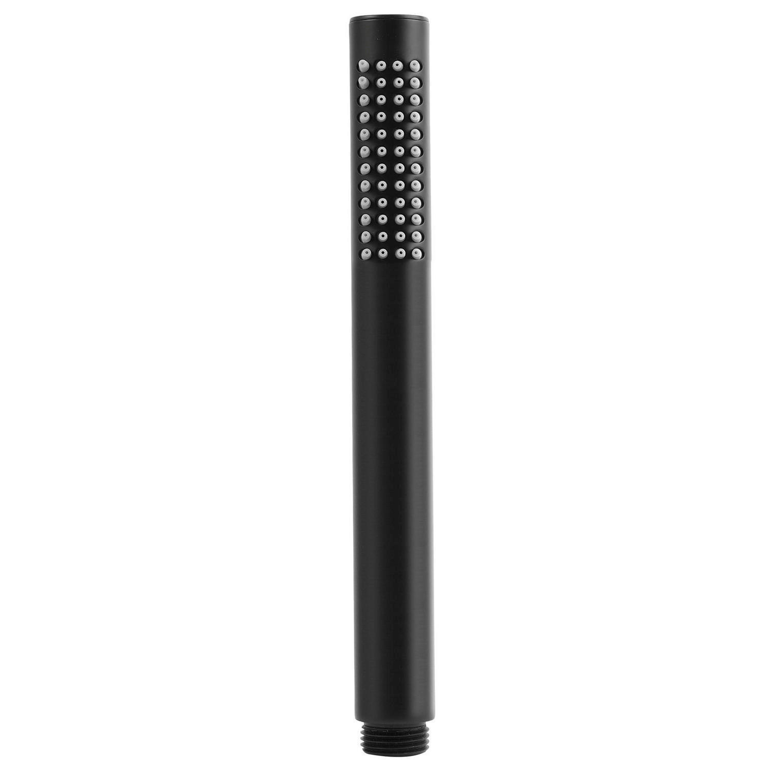HANDBRAUSE Edelstahl 304 Schwarz Wassersparend mit 48 Anti-Kalk Düsen - Schwarz, Metall (3/12.7/21cm)