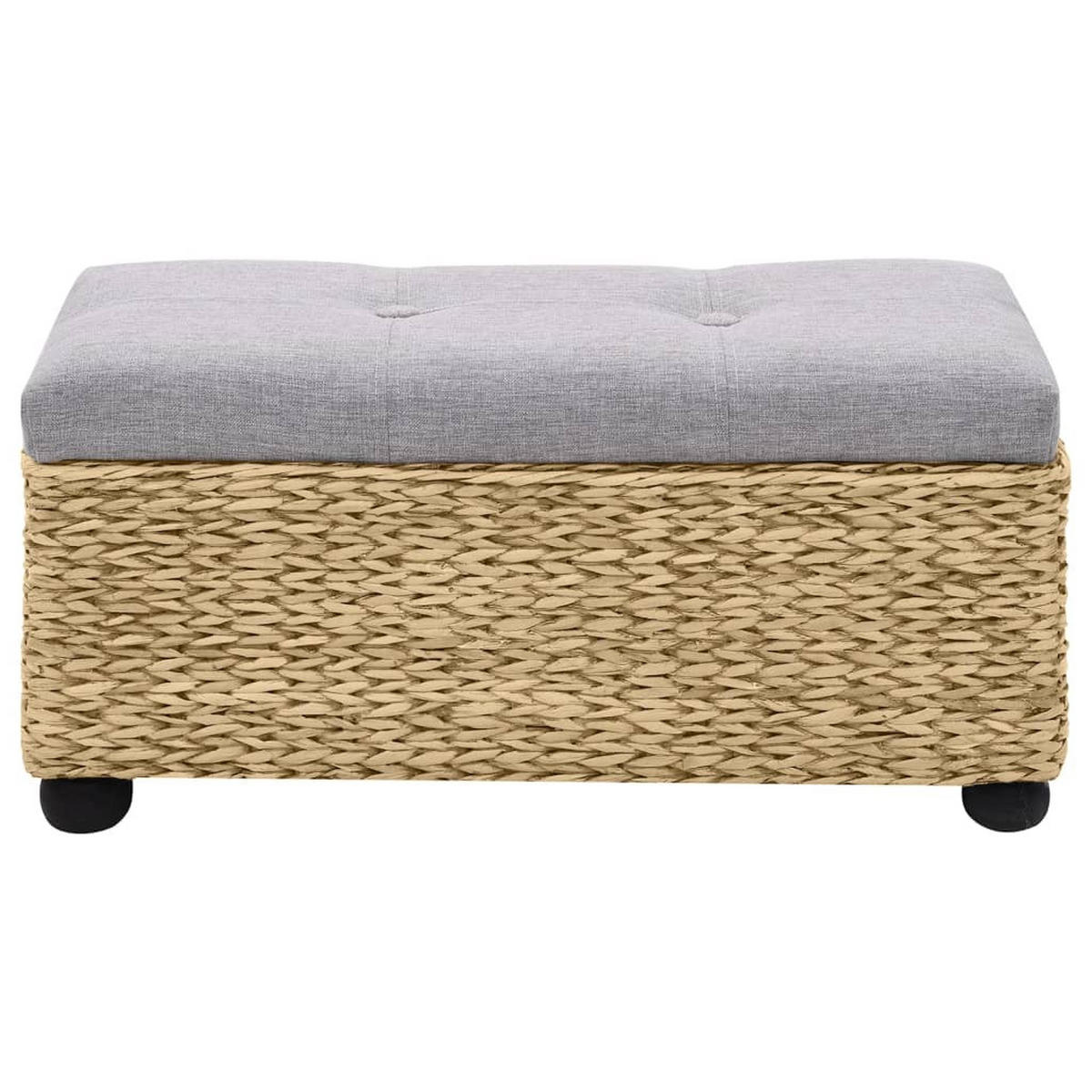 SITZBANK 2er Set Seegras Grau - Grau, Naturmaterialien (45/85/40cm) - vidaXL