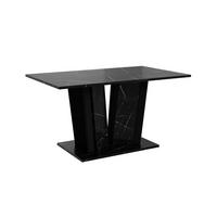 COUCHTISCH 100 cm in Schwarzer Marmor-Optik - Schwarz, Holzwerkstoff (60/100/55cm) - Home Collective