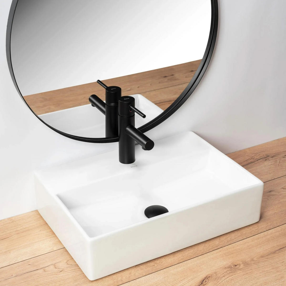 AUFSATZ/WAND-BECKEN Rea Valeria N - Weiß, Keramik (35.5/12.5/50.5cm) - REA