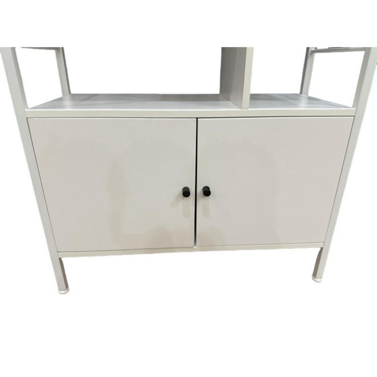 BÜCHERREGAL - Weiß, Holzwerkstoff/Metall (74/154.5/30cm) - Relaxdays