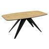 TISCH Ferro 160 - Schwarz/Naturfarben, Holzwerkstoff/Metall (80/160/76cm) - MIRJAN24