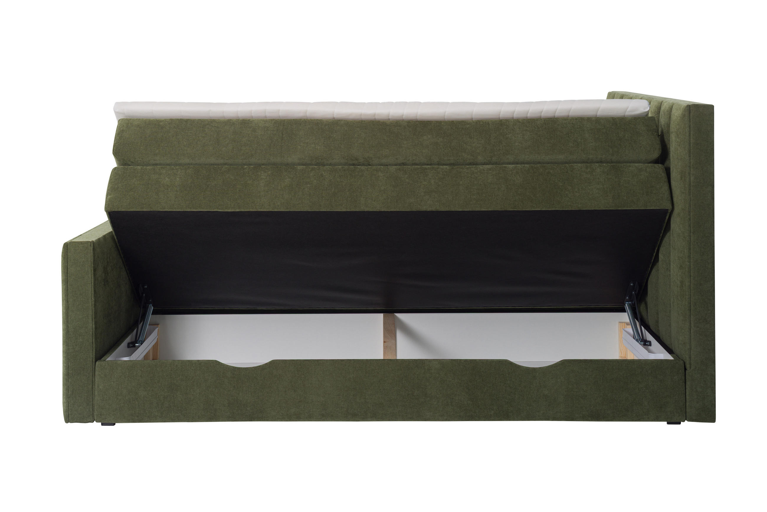 Thumbnail - KS Home Concept Boxspringbett, Grün, Textil, H3, 180x200 cm, Schlafzimmer, Betten, Boxspringbetten