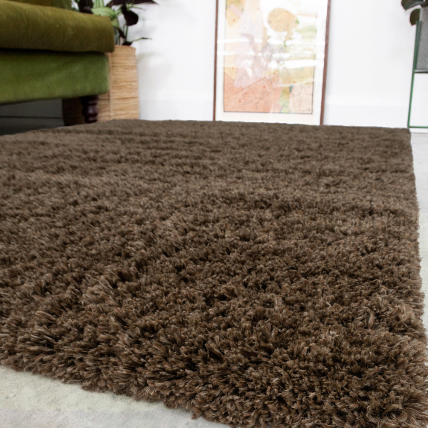 HOCHFLORTEPPICH Schokoladenbraun - Braun, Naturmaterialien/Textil (60/240cm) - Kukoon Rugs