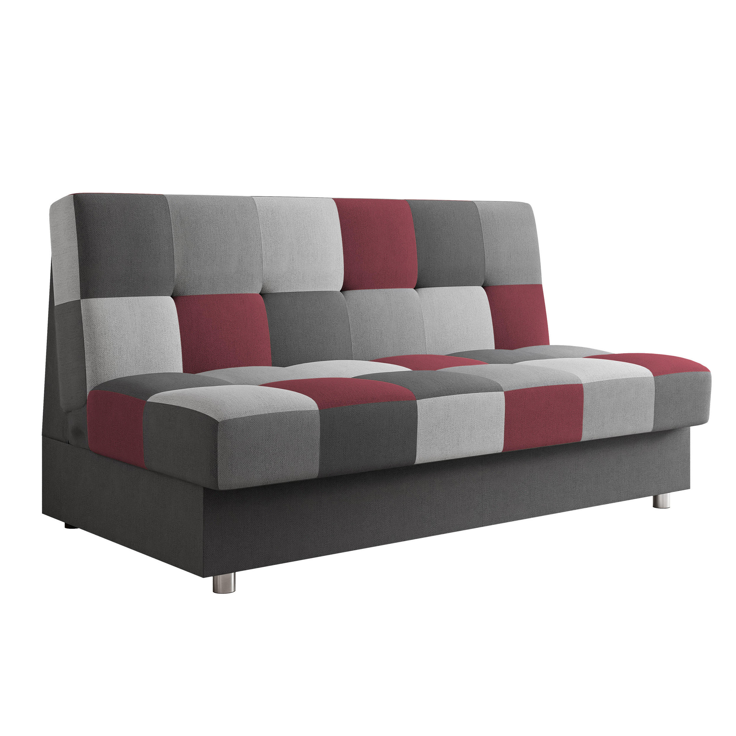 SCHLAFSOFA SKAL mit Bettkasten Anthrazit/Rot - Anthrazit/Rot, Holzwerkstoff/Kunststoff (200/85/90cm) - Idohome