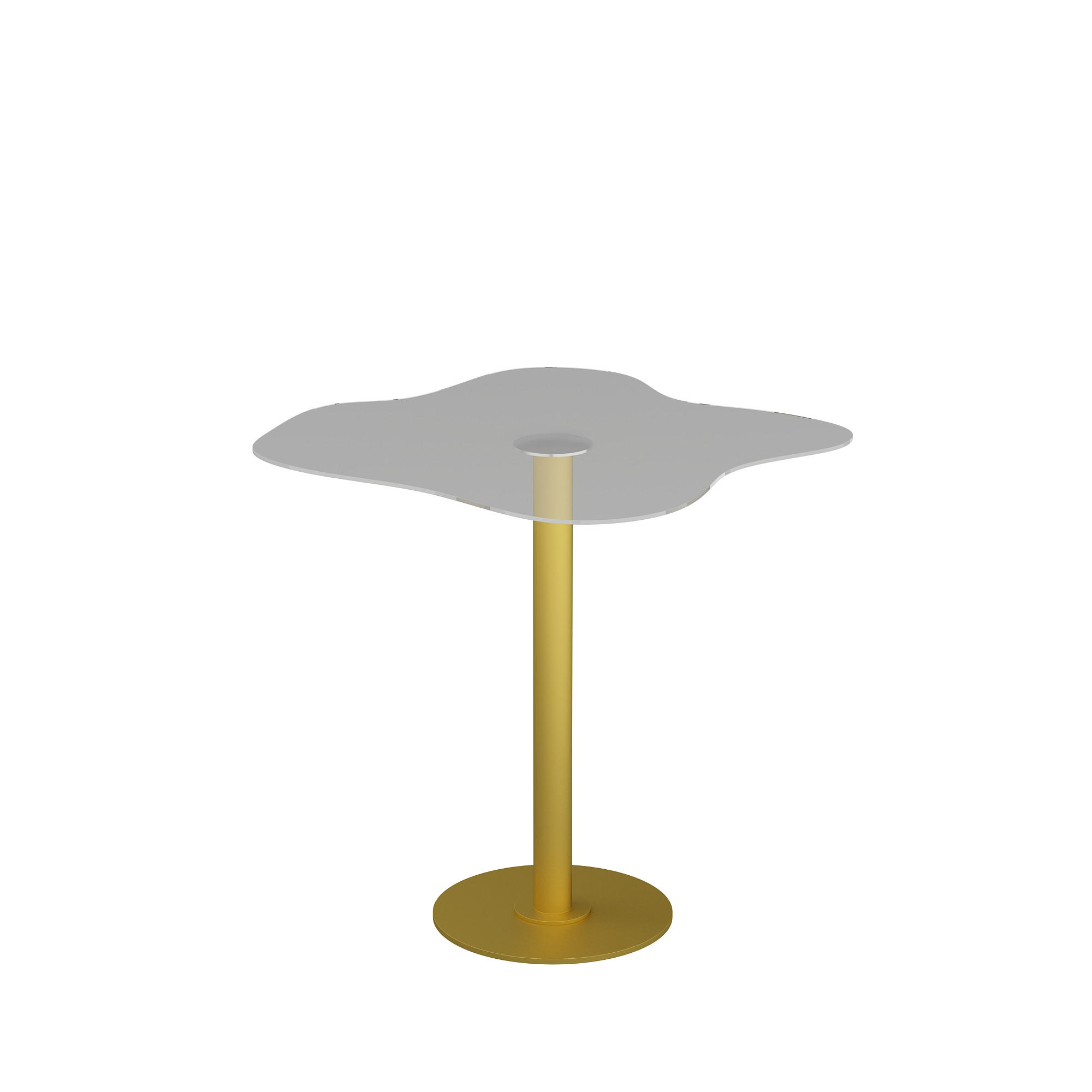 BEISTELLTISCH Royale mit Goldfuß und Glasplatte - Goldfarben, Holzwerkstoff/Metall (50/50/50cm) - moebel17