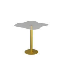 BEISTELLTISCH Royale mit Goldfuß und Glasplatte - Goldfarben, Holzwerkstoff/Metall (50/50/50cm) - moebel17