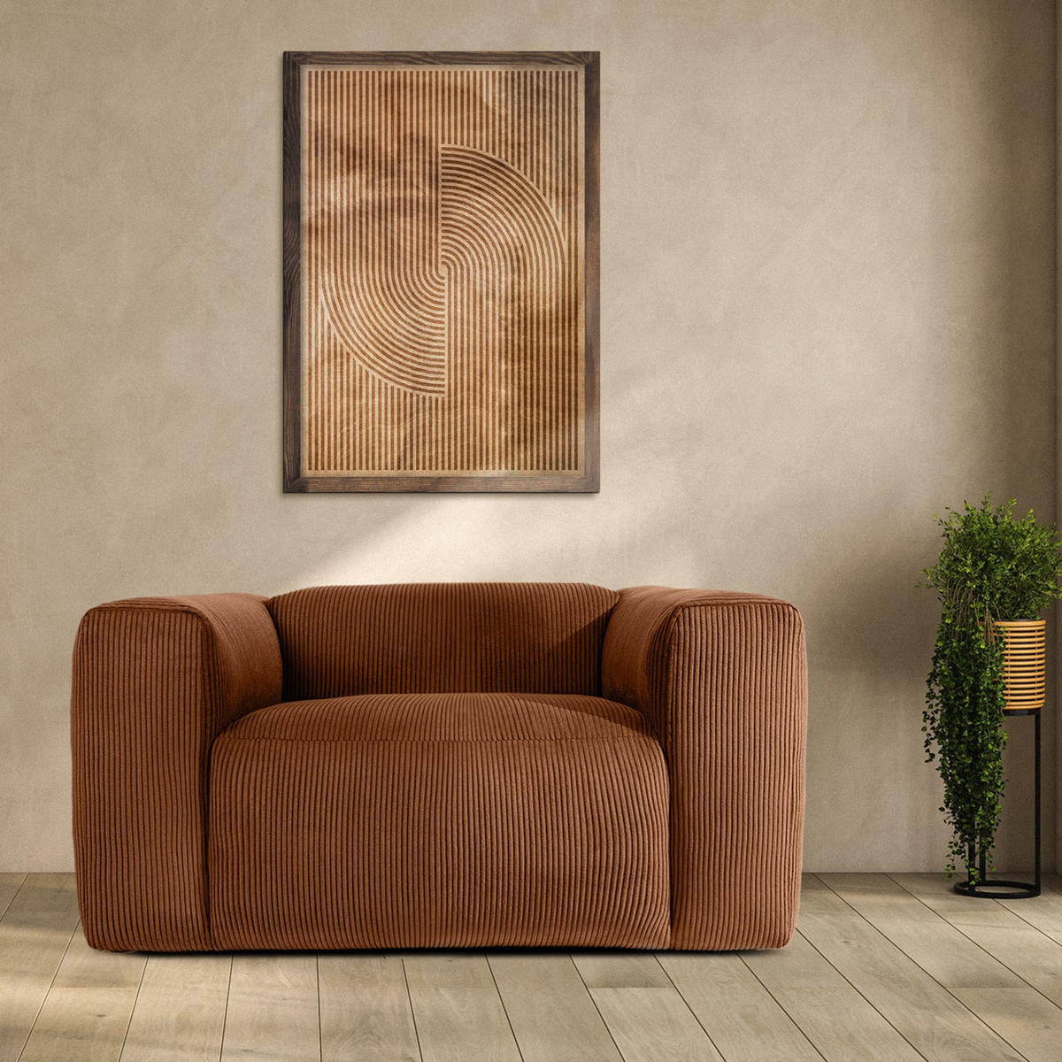 SESSEL BUFFO , Rot - Rot, Textil (130/73/96cm) - KONSIMO®