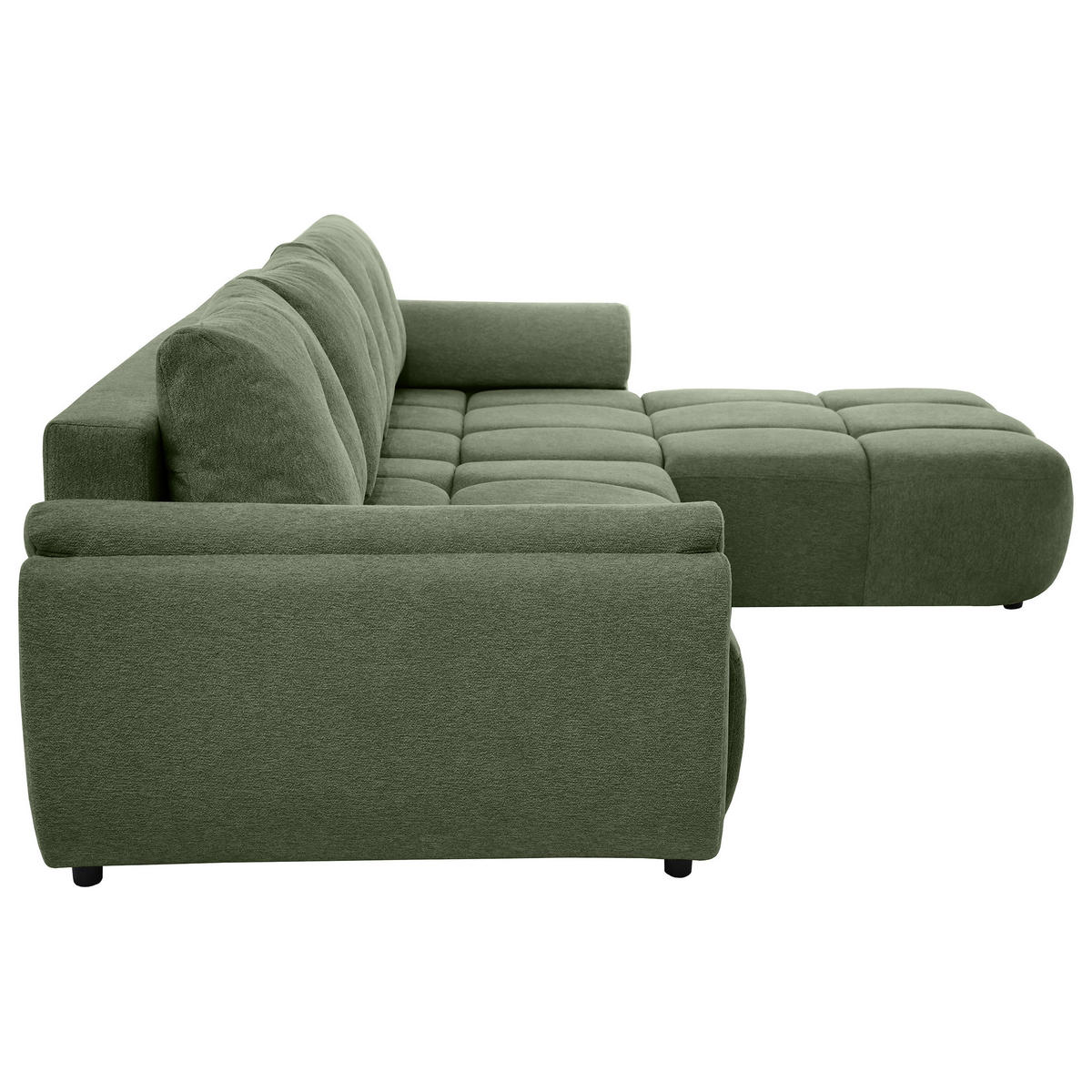 ECKSOFA Massimo, universelle Eckschlafsofa 280 cm mit Schlaffunktion und Bettkasten, Grün - Grün, Textil (283/204cm) - Beautysofa