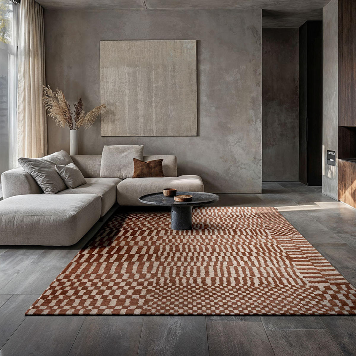 TEPPICH Ksar Structures Berber 80/150 cm - Rot, Textil (80/150cm) - Louis De Poortere