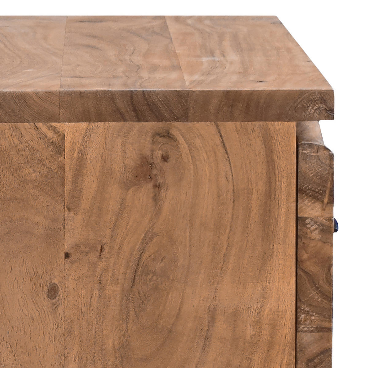 KOMMODE - Akazie massiv / Metall - Akaziefarben, Holz (90/113/43cm) - home24