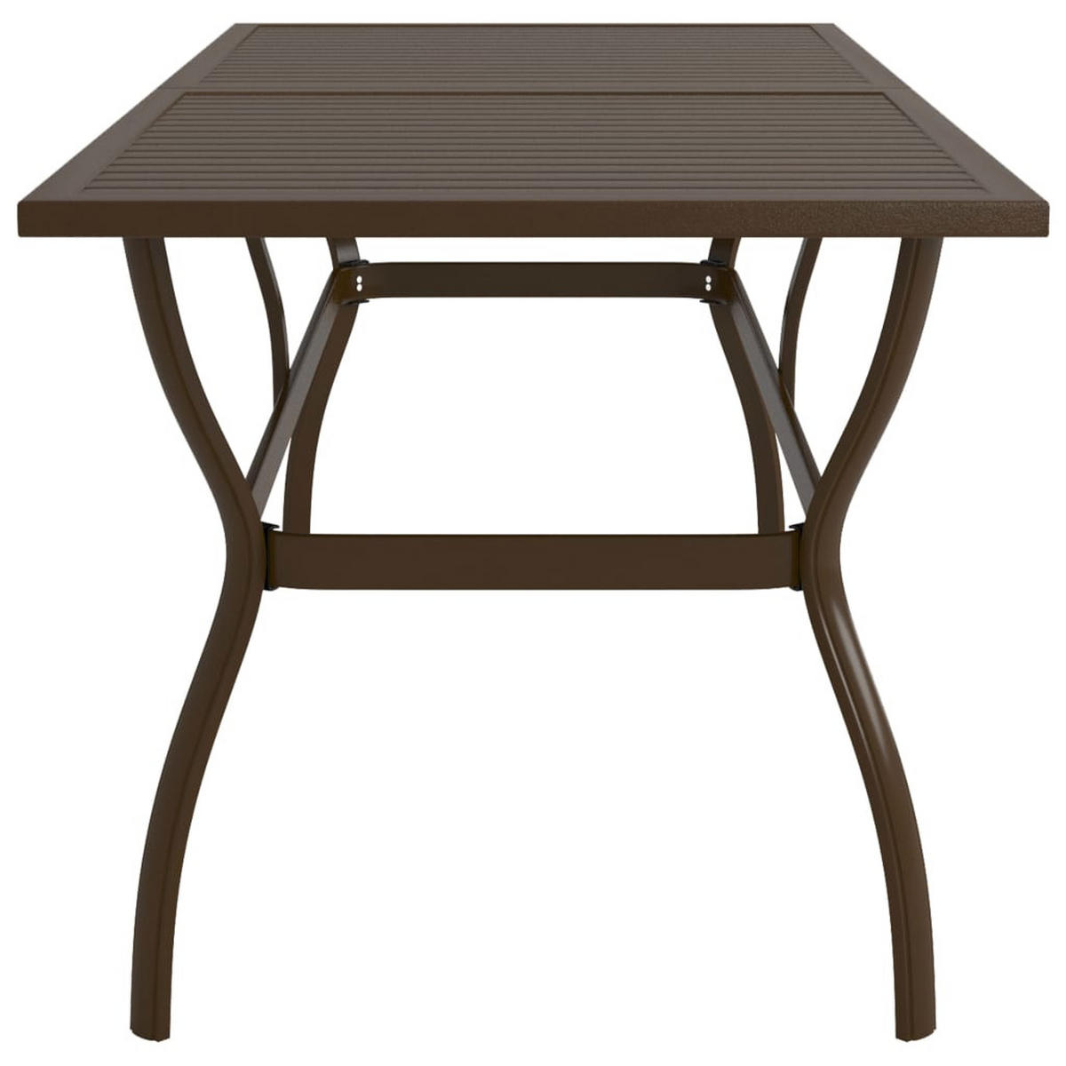 GARTENTISCH Tommi Braun 190x80x72 cm Stahl - Braun, Metall (190/80/72cm) - DELUKE