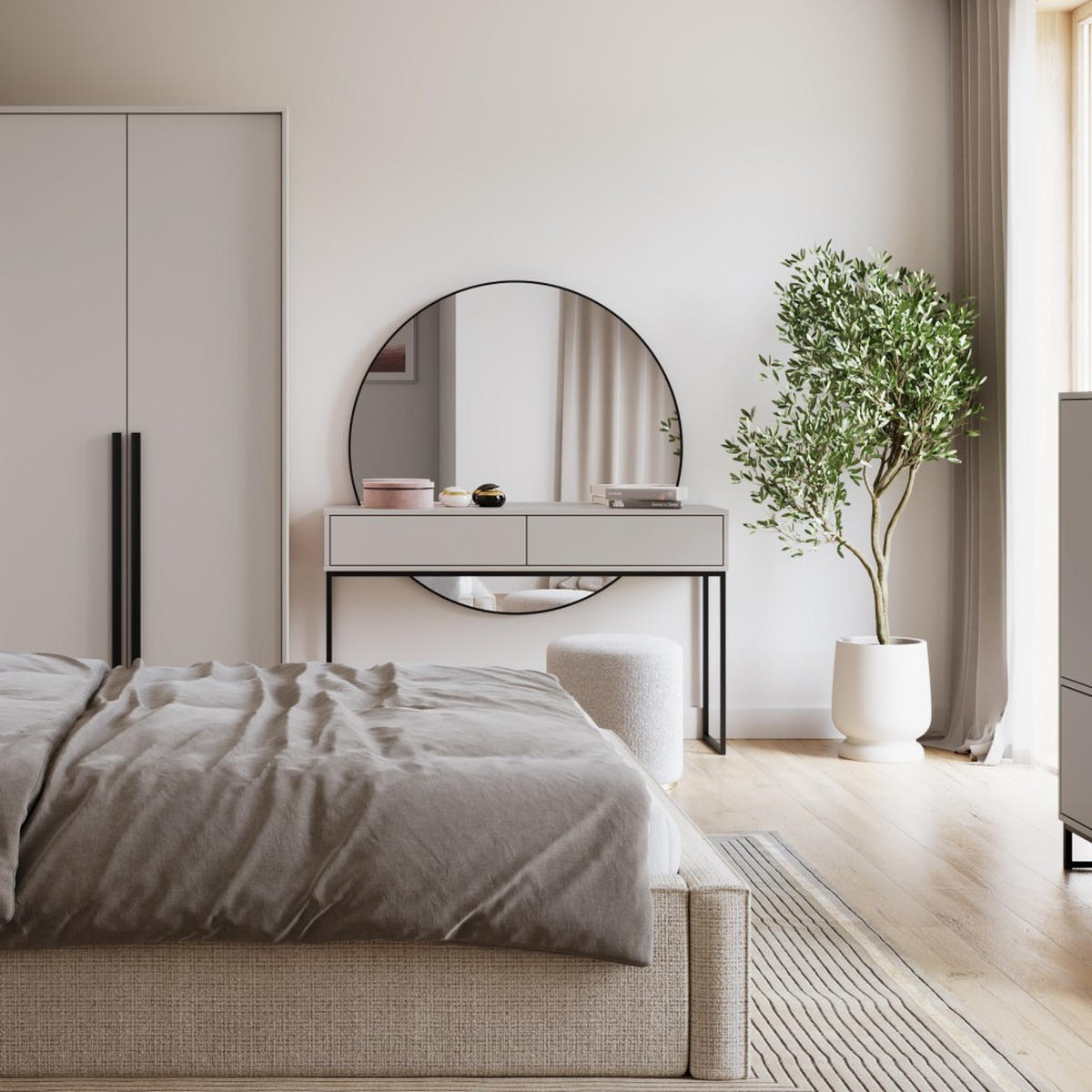 KONSOLENTISCH Giana mit 2 Schubladen, 137 cm, Beige Sand - Sandfarben/Beige, Holzwerkstoff (37/137/83cm) - Beautysofa