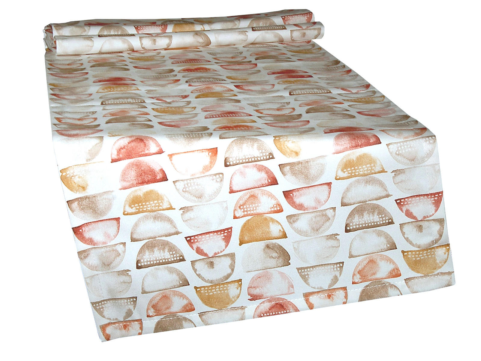 TISCHLÄUFER Ubuntu erdton 100% Baunwolle 40/150 cm - Taupe/Currygelb, Textil (40/150cm) - beties Heimtextil