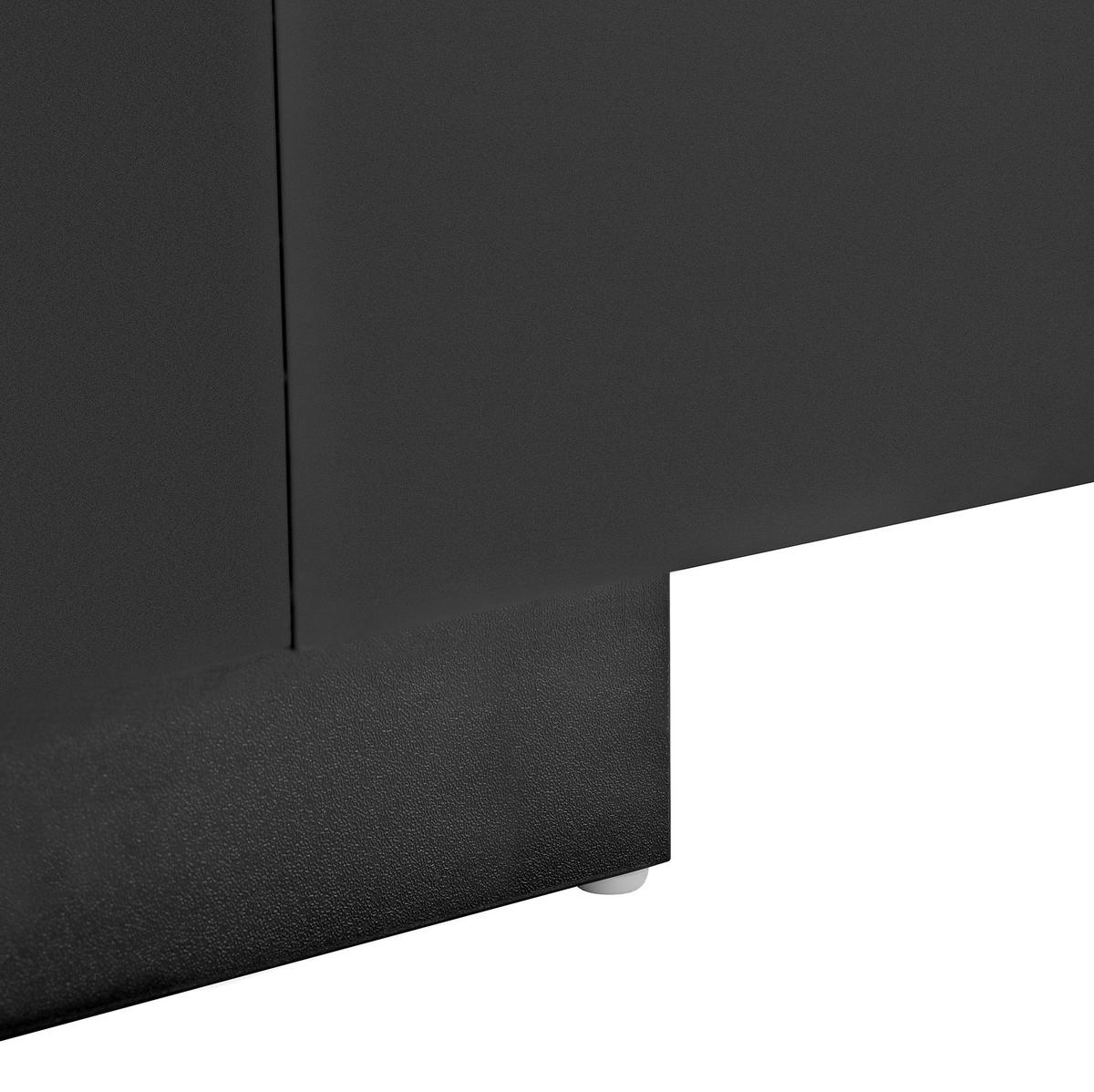 COUCHTISCH aus MDF 80x50x35,5 cm in Schwarz-Weiß mit LED-Beleuchtung - Schwarz, Holzwerkstoff (80/50/35.5cm) - Modfu