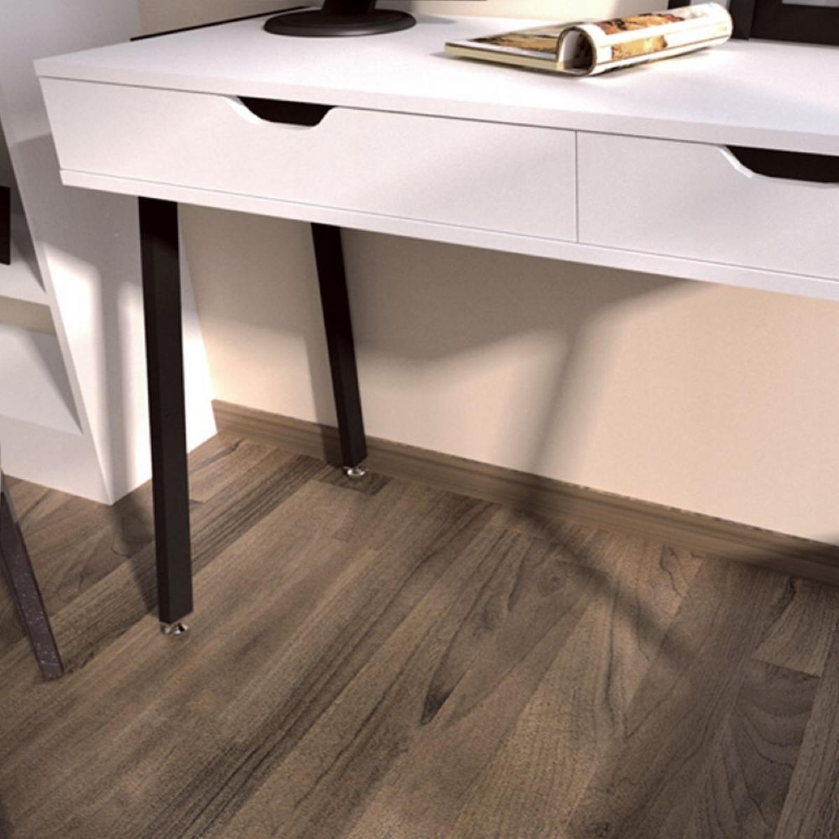 SCHREIBTISCH, weiß 80/40/90 cm - Weiß, Holzwerkstoff (80/40/90cm) - Rebiko
