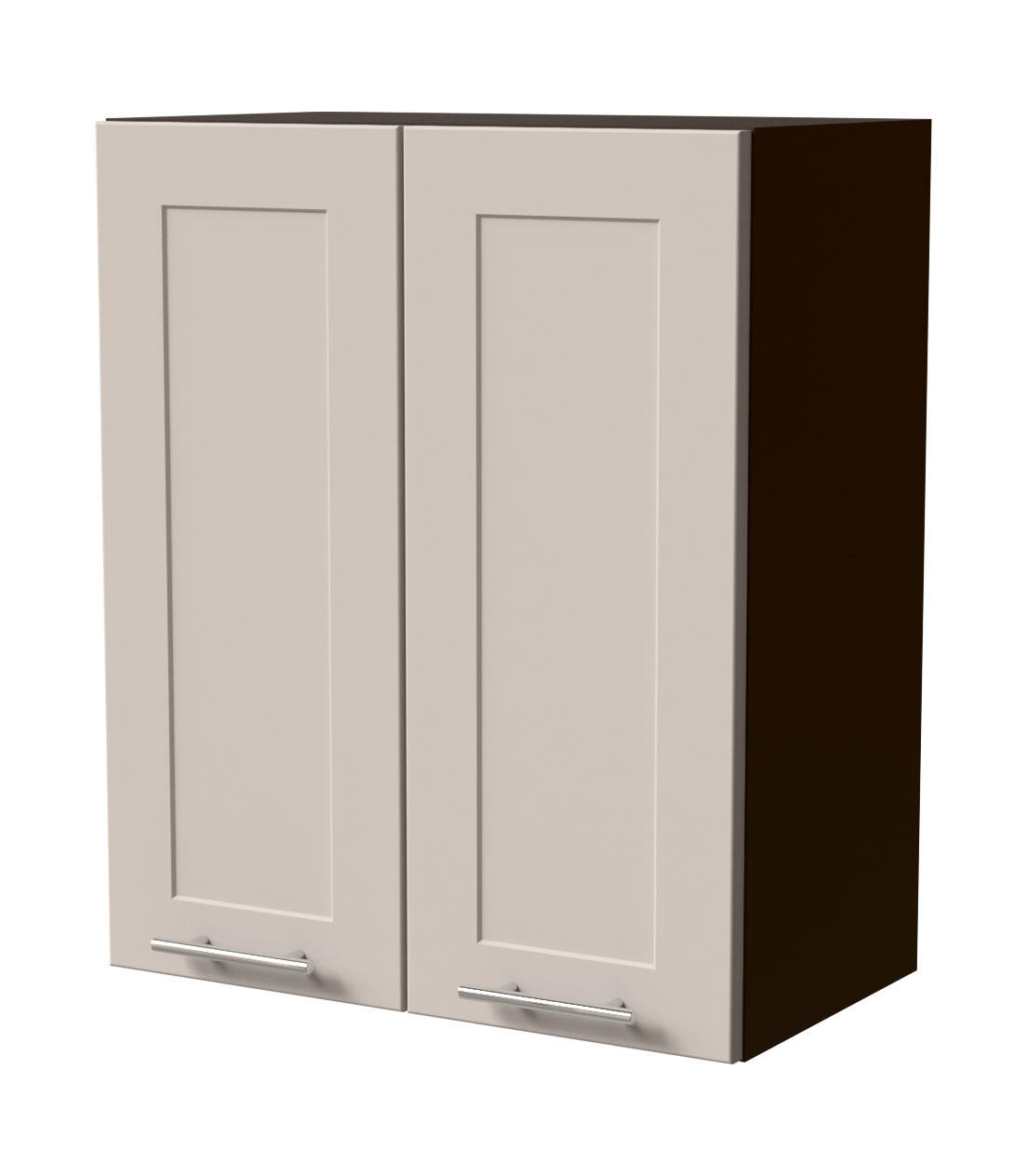 HÄNGESCHRANK Oslo W3/60 Lava / Kaschmir Matt 60 / 32,5 / 72cm - Kaschmir/Dunkelgrau, Holz/Holzwerkstoff (60/72/32.5cm) - Feldmann-Wohnen