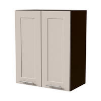 HÄNGESCHRANK Oslo W3/60 Lava / Kaschmir Matt 60 / 32,5 / 72cm - Kaschmir/Dunkelgrau, Holz/Holzwerkstoff (60/72/32.5cm) - Feldmann-Wohnen