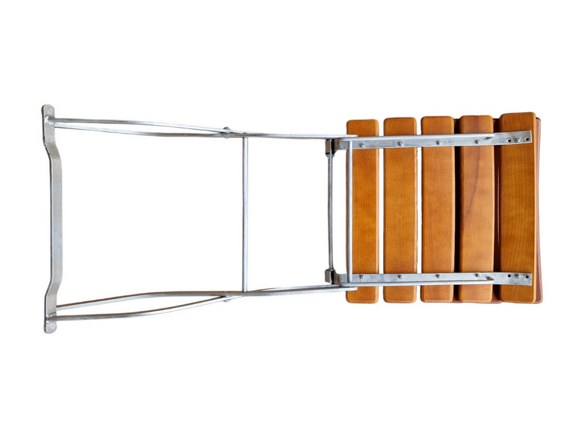 BIERGARTENSTUHL BERGWIESE 1-Sitzer 89x40x42cm Eschenholz Silber/Braun - Braun, Holz (40/89/42cm) - CHEFGASTRO