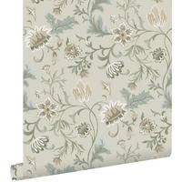 TAPETE Blumenmuster 53 cm x 10.05 m - Beige, Papier (53/1000cm) - ESTAhome