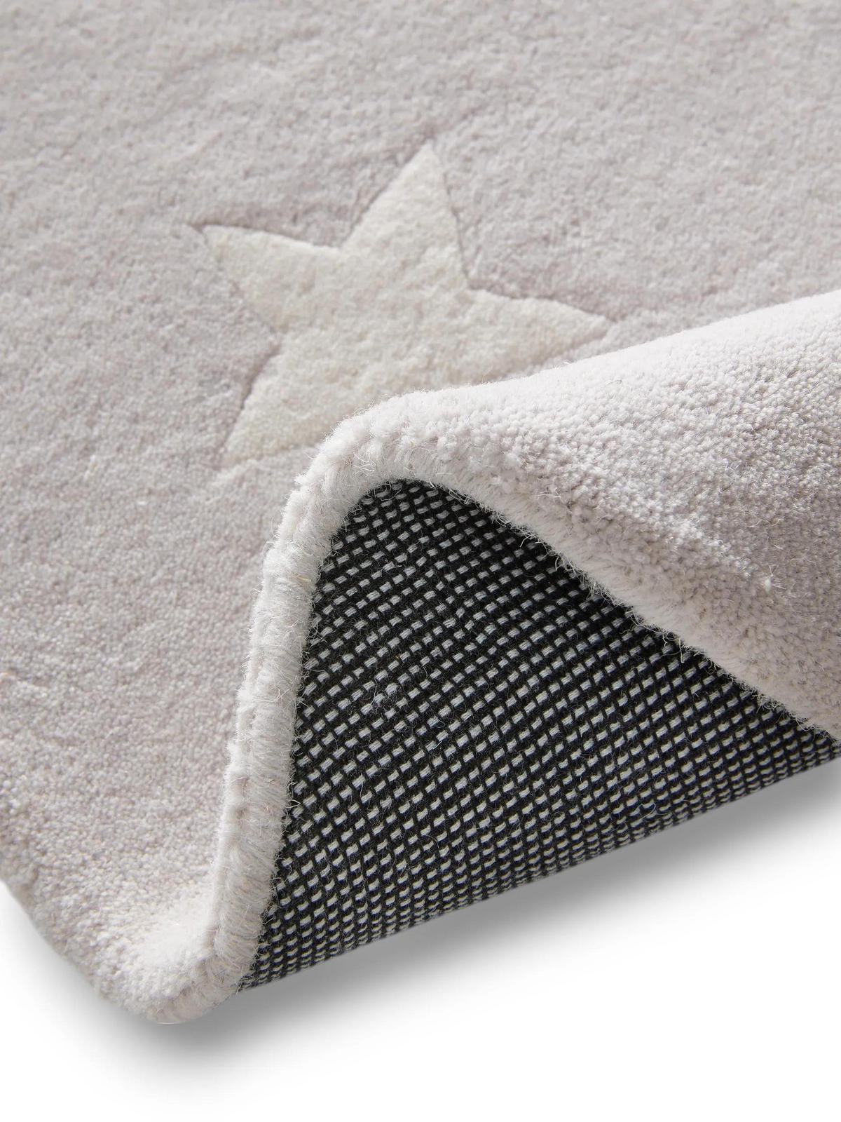 KINDERTEPPICH Alex Grau ø 120 cm rund - Grau, Naturmaterialien/Textil (120/120cm) - benuta