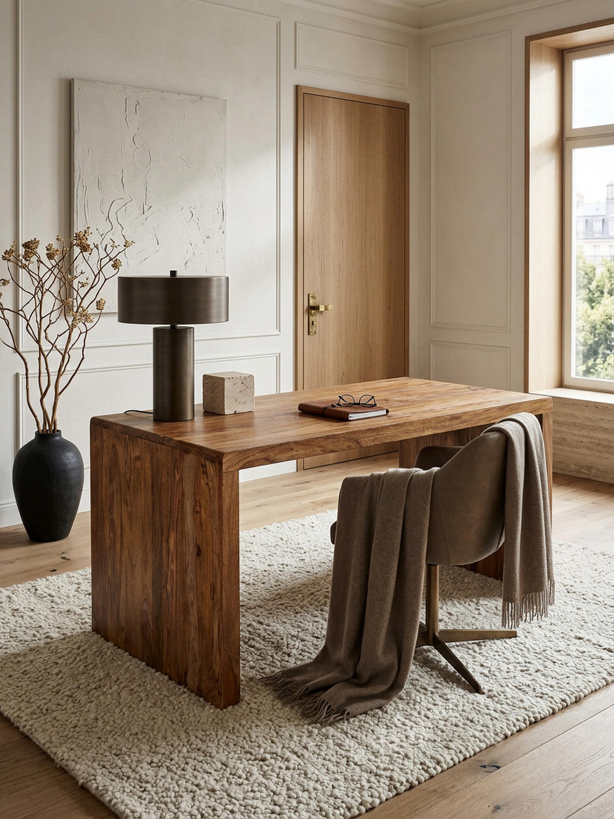 SCHREIBTISCH Massivholz Stauraum Abgerundete Ecken, Braun 140x80x76 cm - Braun, Holz (80/140/76cm) - KADIMA DESIGN