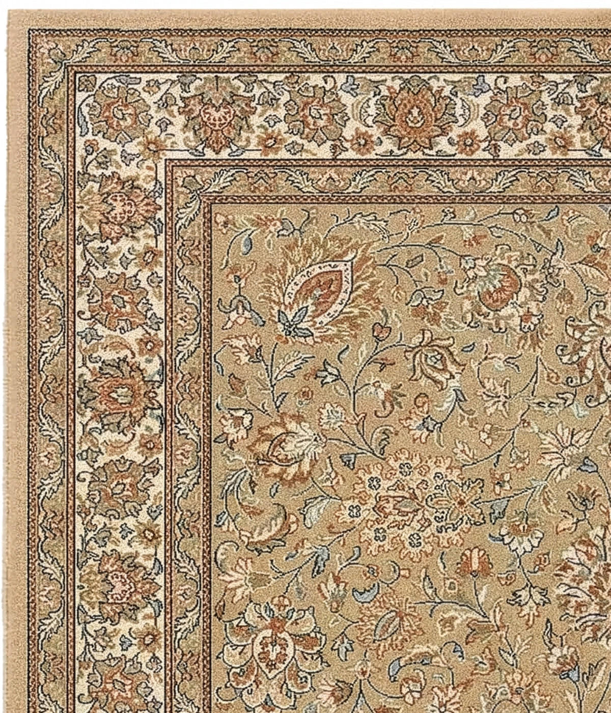 DESIGN Teppich mit Blumenmuster beige - Beige, Textil (200/290cm) - AFK Living