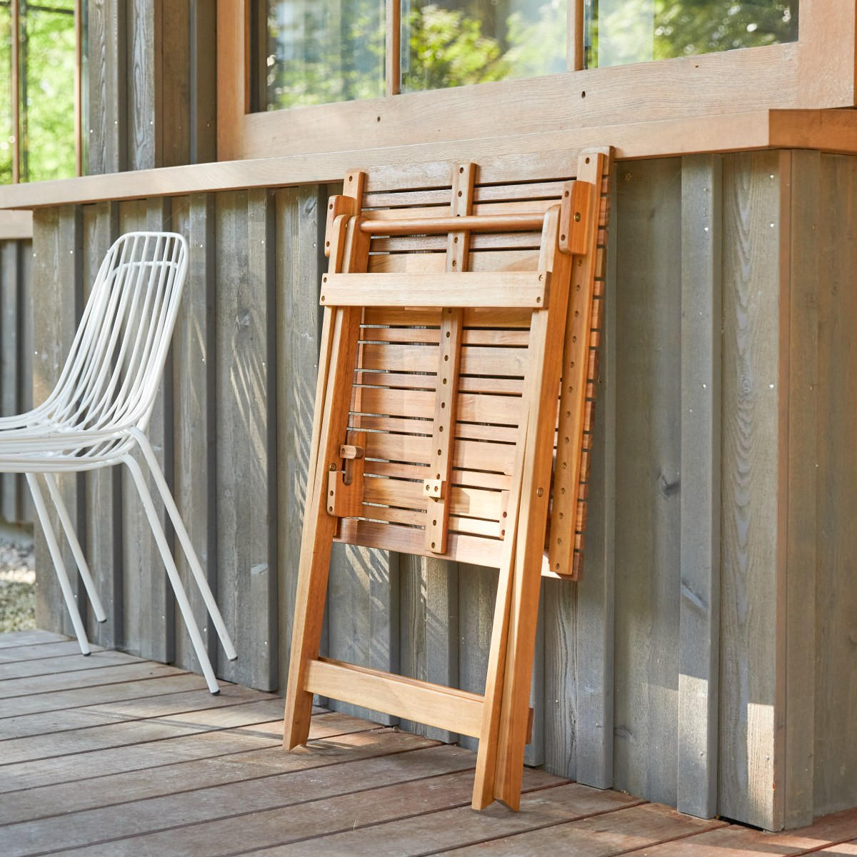 GARTENMÖBEL-SET 2-tlg Bistro Braun aus Akazie - Braun, Holz - Tikamoon