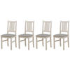 STUHL Bos 1 (4er Set) - Beige/Cappuccino, Holz (43/94/40cm) - Leaf Design