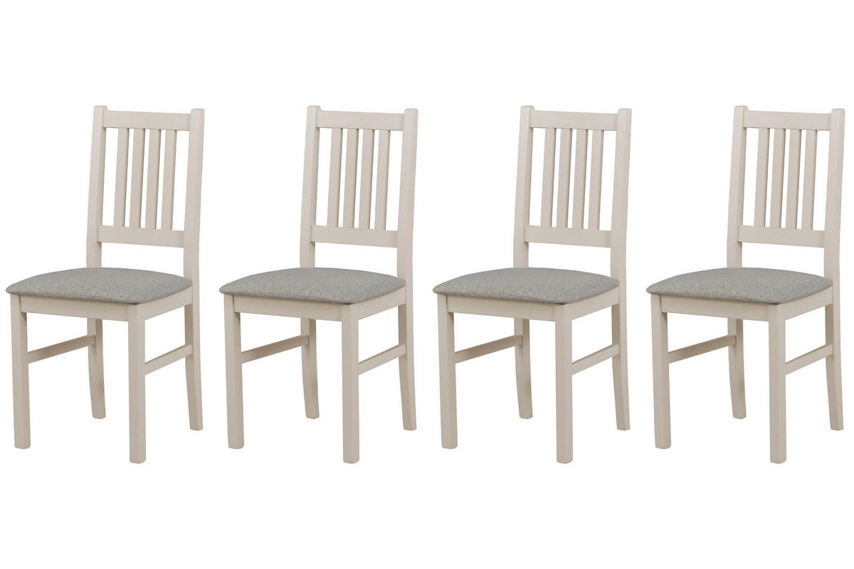STUHL Bos 1 (4er Set) - Beige/Cappuccino, Holz (43/94/40cm) - Leaf Design