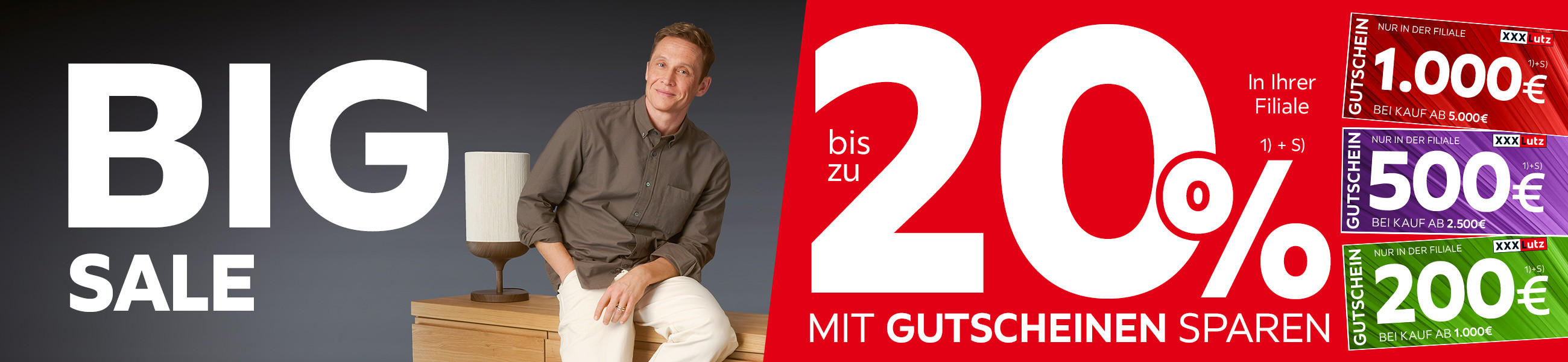 Big Sale - Bis zu 20% mit Gutscheinen sparen in Ihrer Filiale