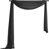 QUERBEHANG 1ER SET HxB 140x600 Schwarz - Schwarz, Textil (140/600cm) - Gardinenbox