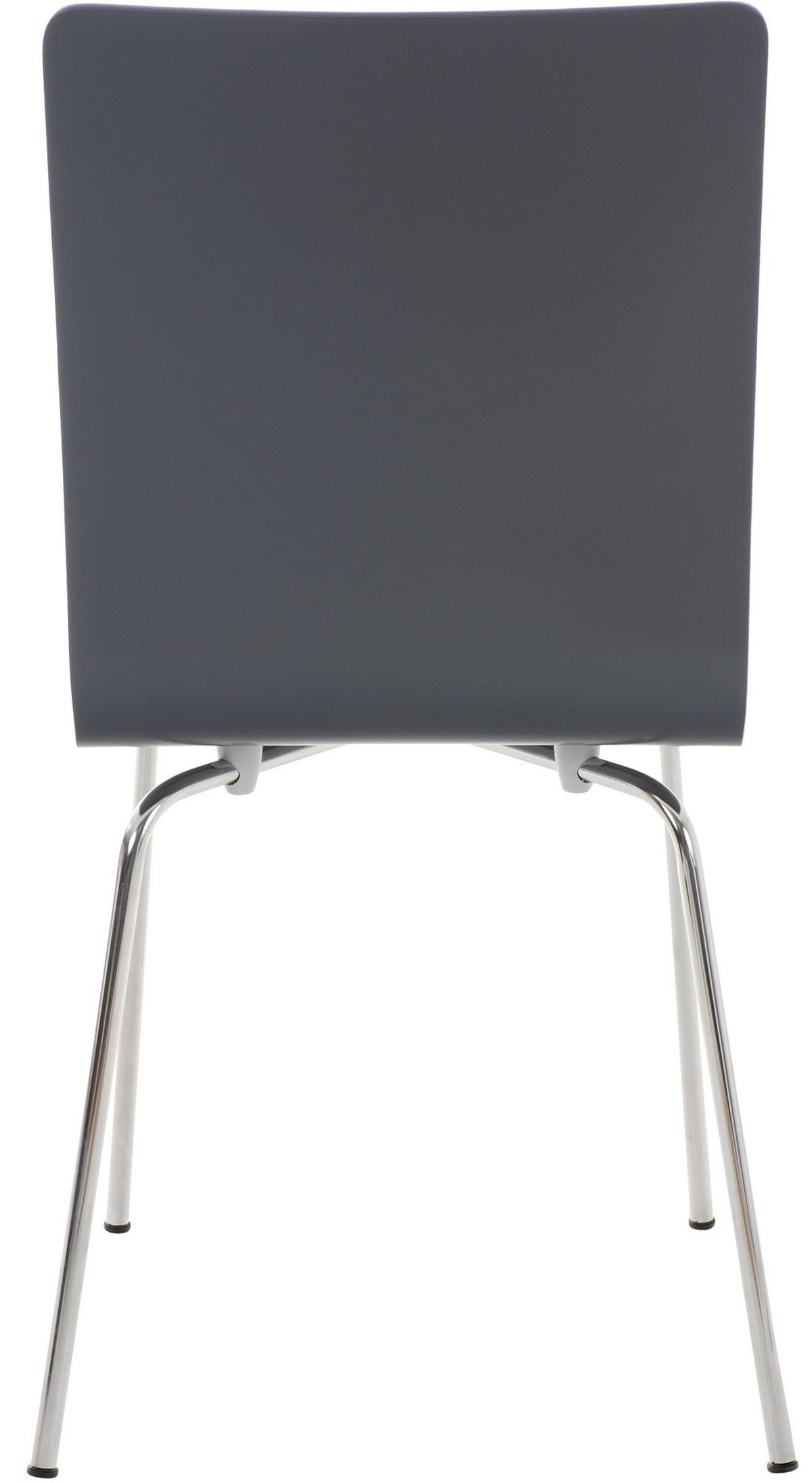 BESUCHERSTUHL 8er Set Holz grau - Grau, Holz/Metall (43/87/47cm) - CLP