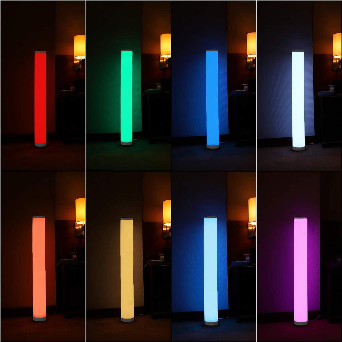 LED-LICHTSÄULE Stehlampe DIY Bausatz 103cm hoch Glatt - Weiß, Kunststoff (10/10/103cm) - Northpoint