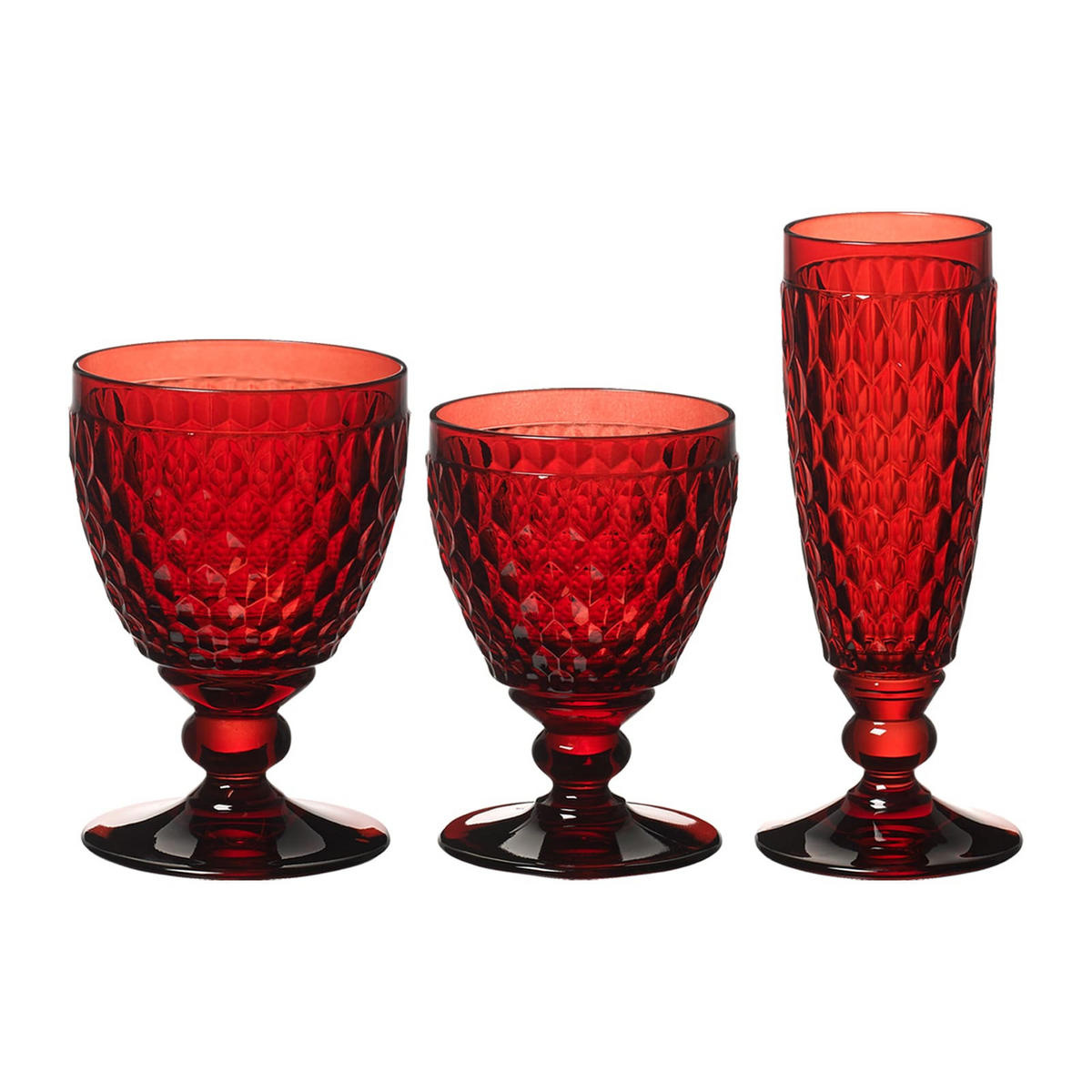 WEIN- & SEKTGLÄSER Boston Coloured Rot 12er Set - Rot, Glas - Villeroy & Boch