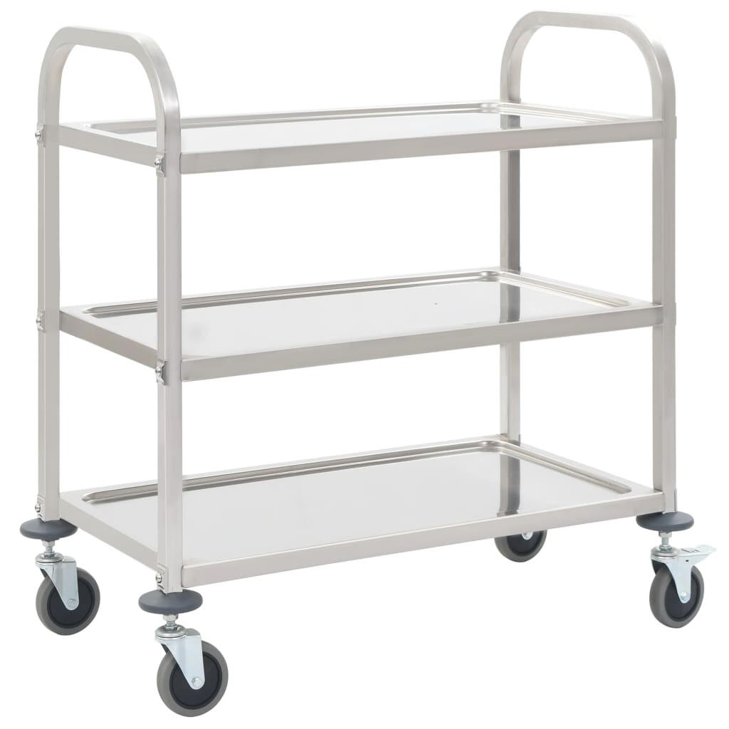 Deluke Servierwagen Silber 95x83.5x45 cm