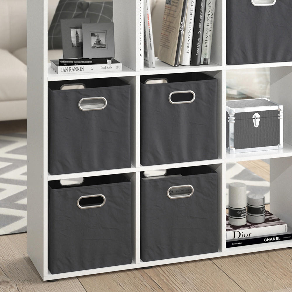 RAUMTEILER Karree Weiß 138.5 x 142.5 cm mit 4 Faltboxen - Weiß, Holzwerkstoff (138.5/142.5/29cm) - Vicco