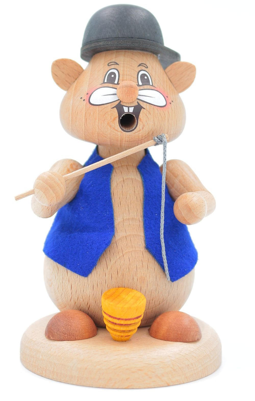 RAUCHFIGUR Hamster Kind spielend 13 cm - Multicolor, Holz (8/13/0.1cm)